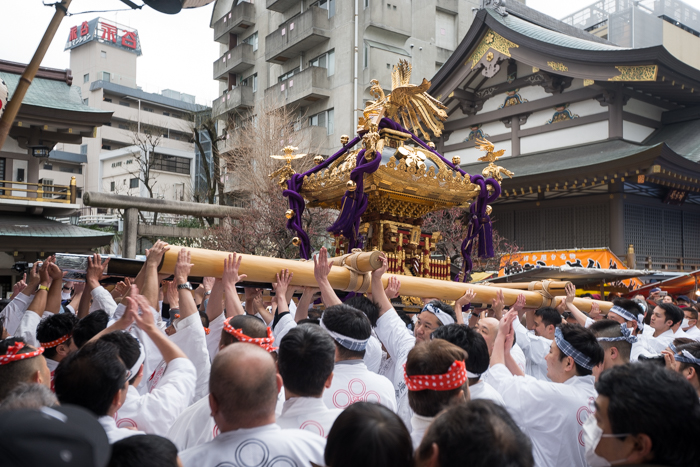 湯島天神「梅まつり」で神輿渡御を見てきたっ！(第61回)(平成30年)(2018年)