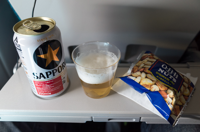 機内ビール