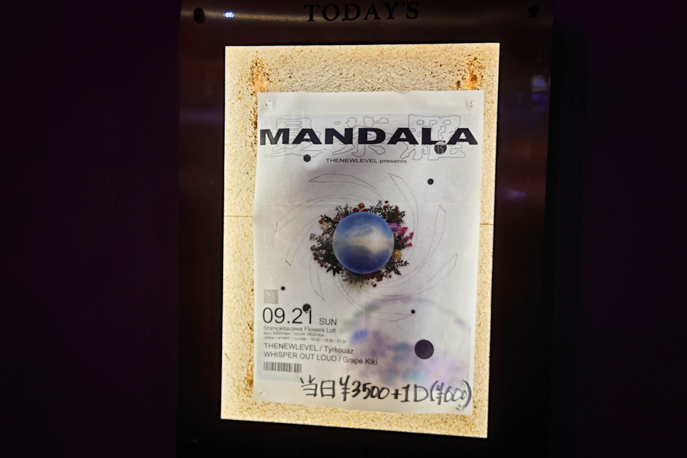 THENEWLEVEL Presents. “MANDALA Vol.2”@下北沢Flowers Loft